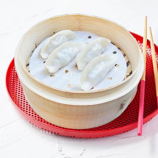 Pork & Chives Steam Dumplings (4pcs) 豬肉韭菜餃子